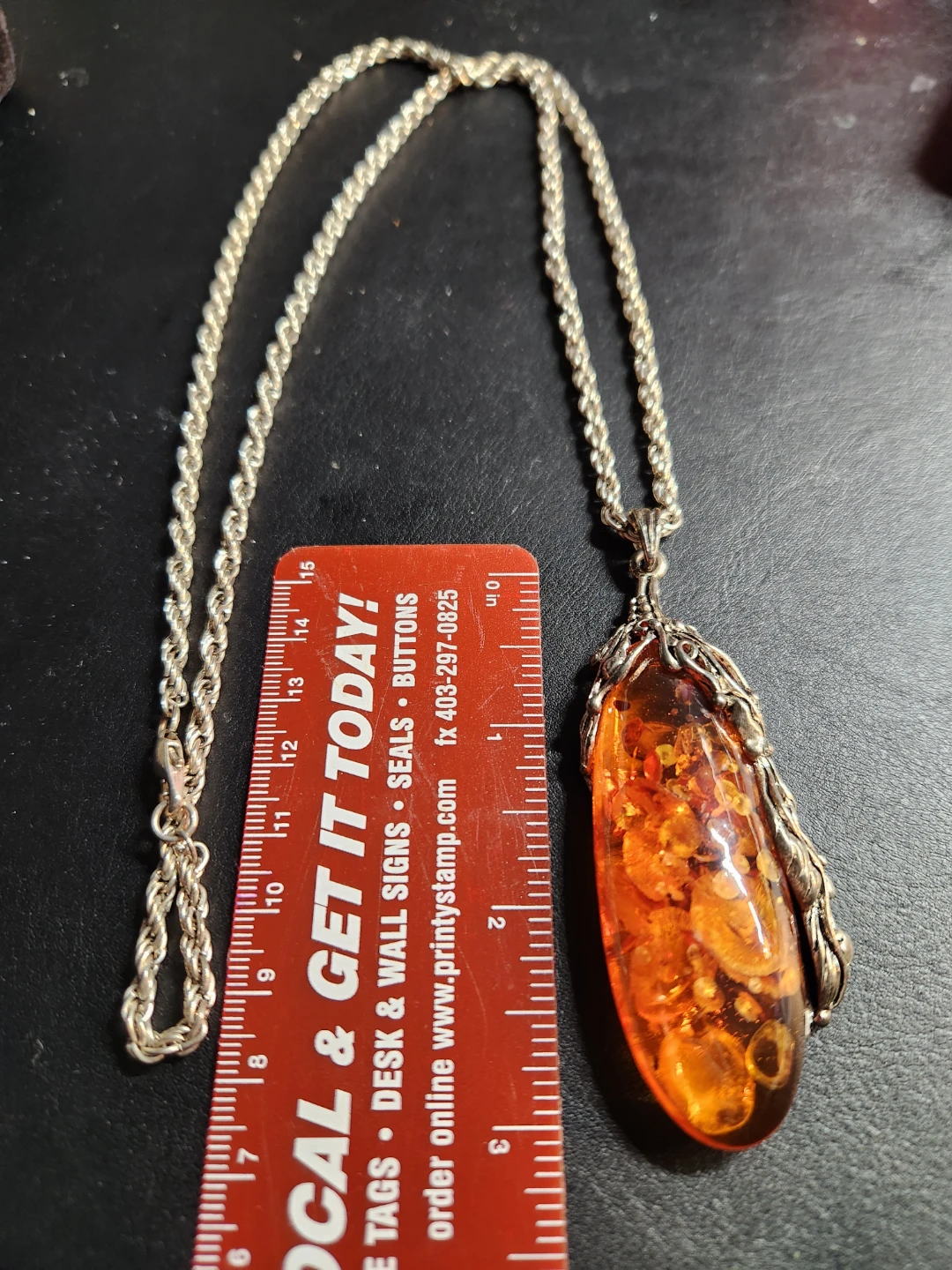 Amber Pendant Necklace - photo 3