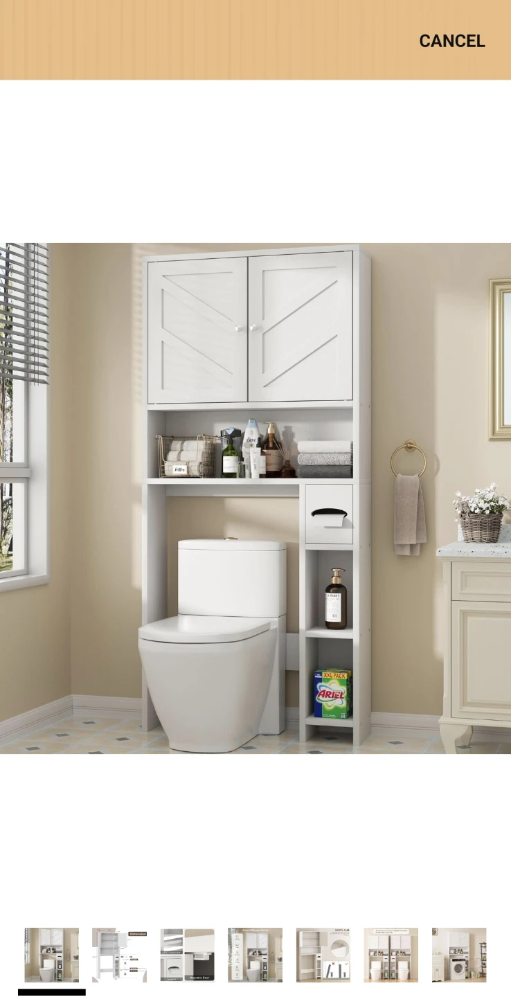 New Over-the-Toilet Bathroom Storage Cabinet