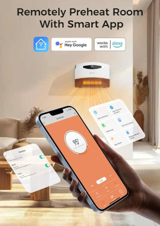 GiveBest WiFi Electric Wall Heater w/ Remote - photo 5