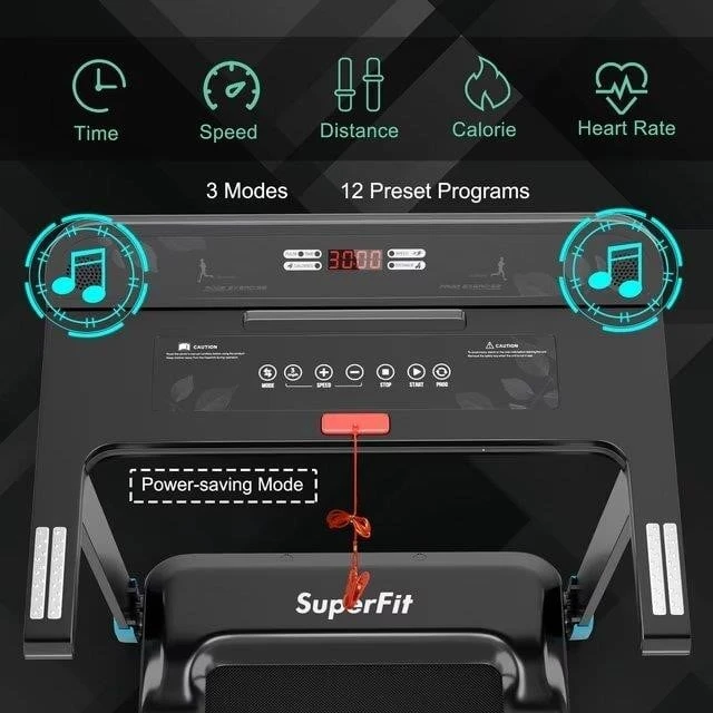 New<> SuperFit Folding Electric Treadmill - photo 4