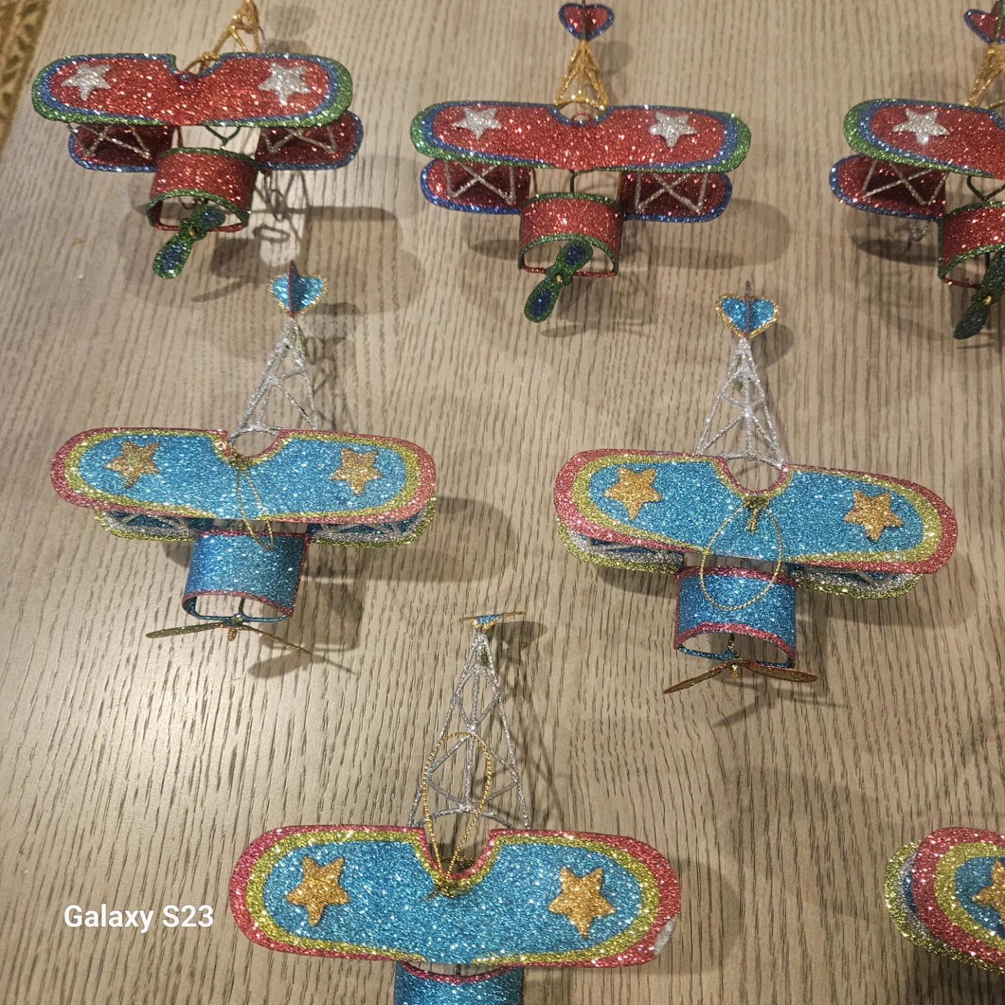 Glitter airplane Christmas Ornaments - photo 3
