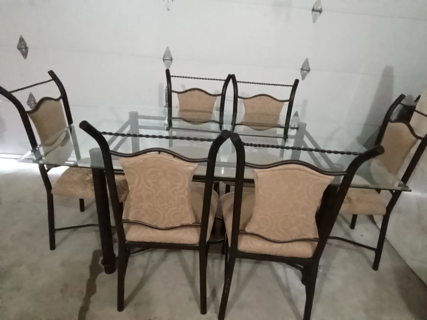 Glass Dining Table with 6 Chairsglass table and chairs