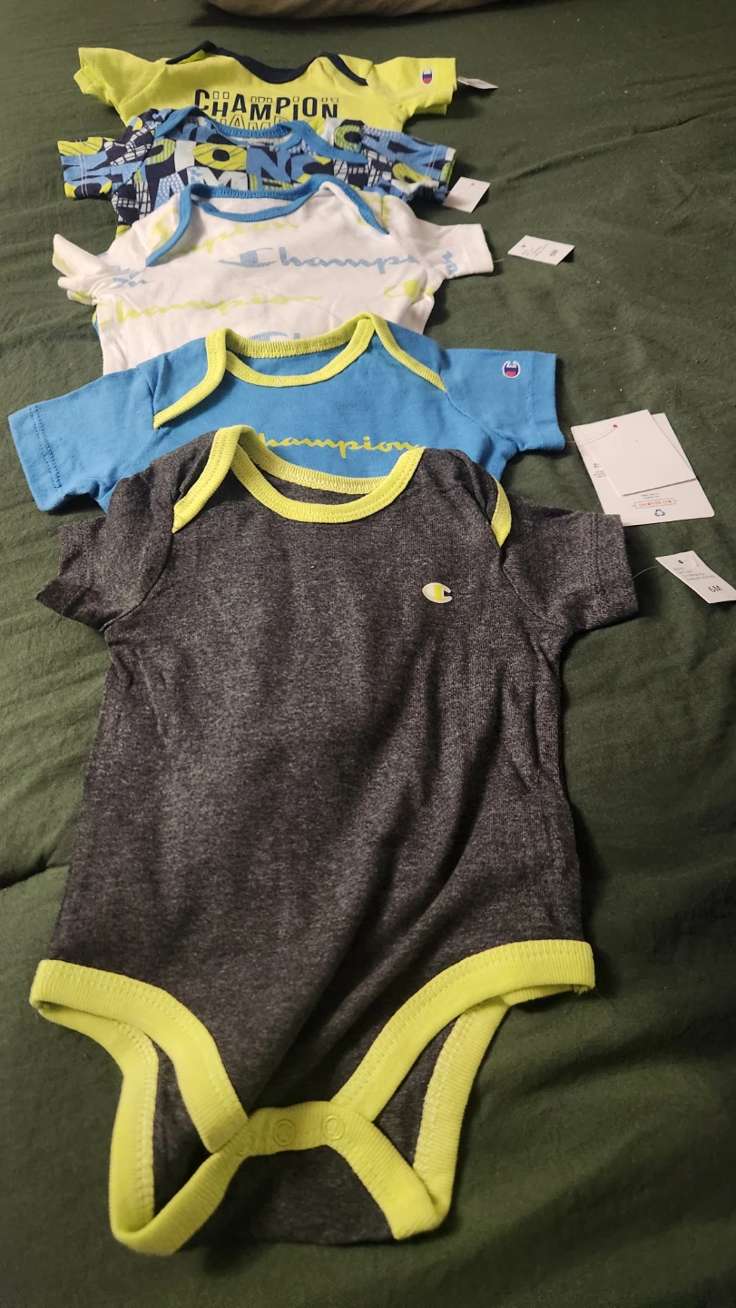 Set of 5 Champion Baby Bodysuits