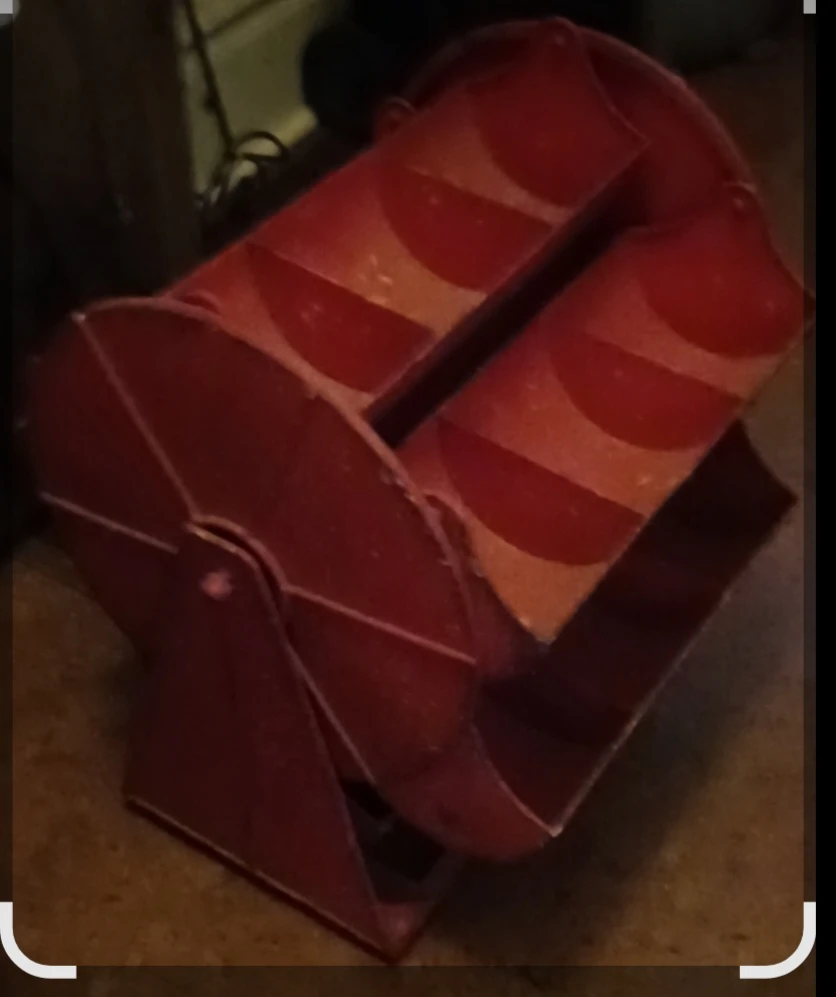 Vintage Red metal Carousel Craft or Hardware Organizer - photo 2