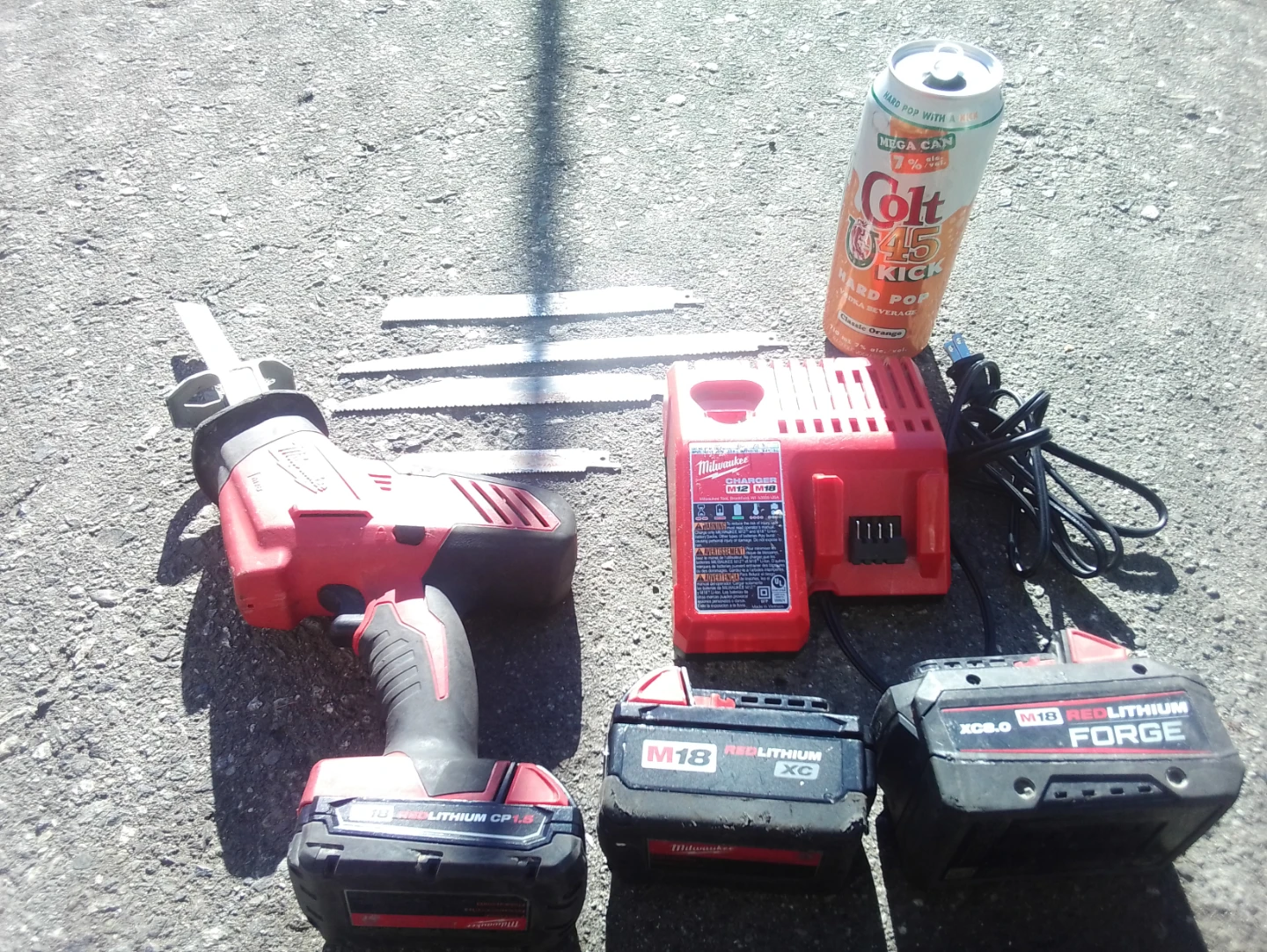 Milwaukee M18 Hackzall with 3 Batteries and Charger