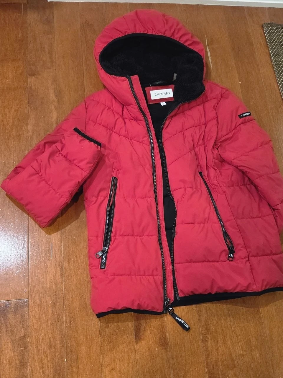 Calvin Klein Red Puffer Jacket
