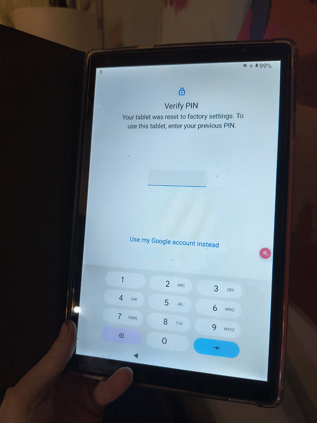 FRP GOOGLE LOCKED TRIBUTA ANDROID TABLET