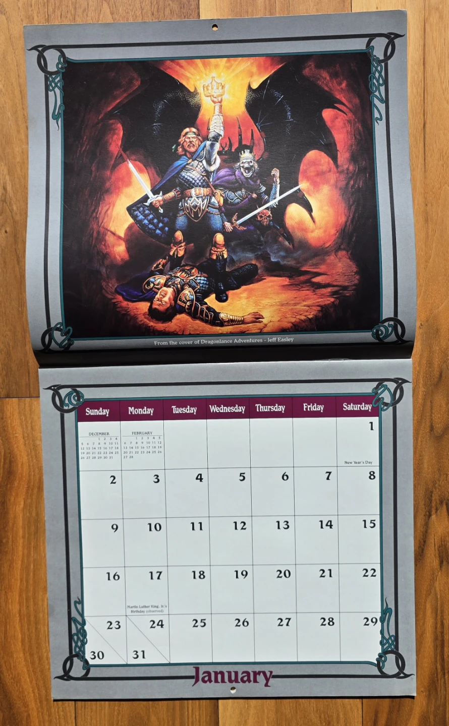Vintage 1994 Dragonlance Calendar - photo 2