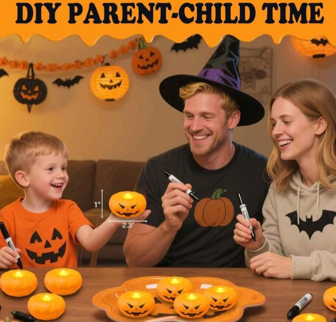 Set of 24 LED Halloween Pumpkins - photo 2