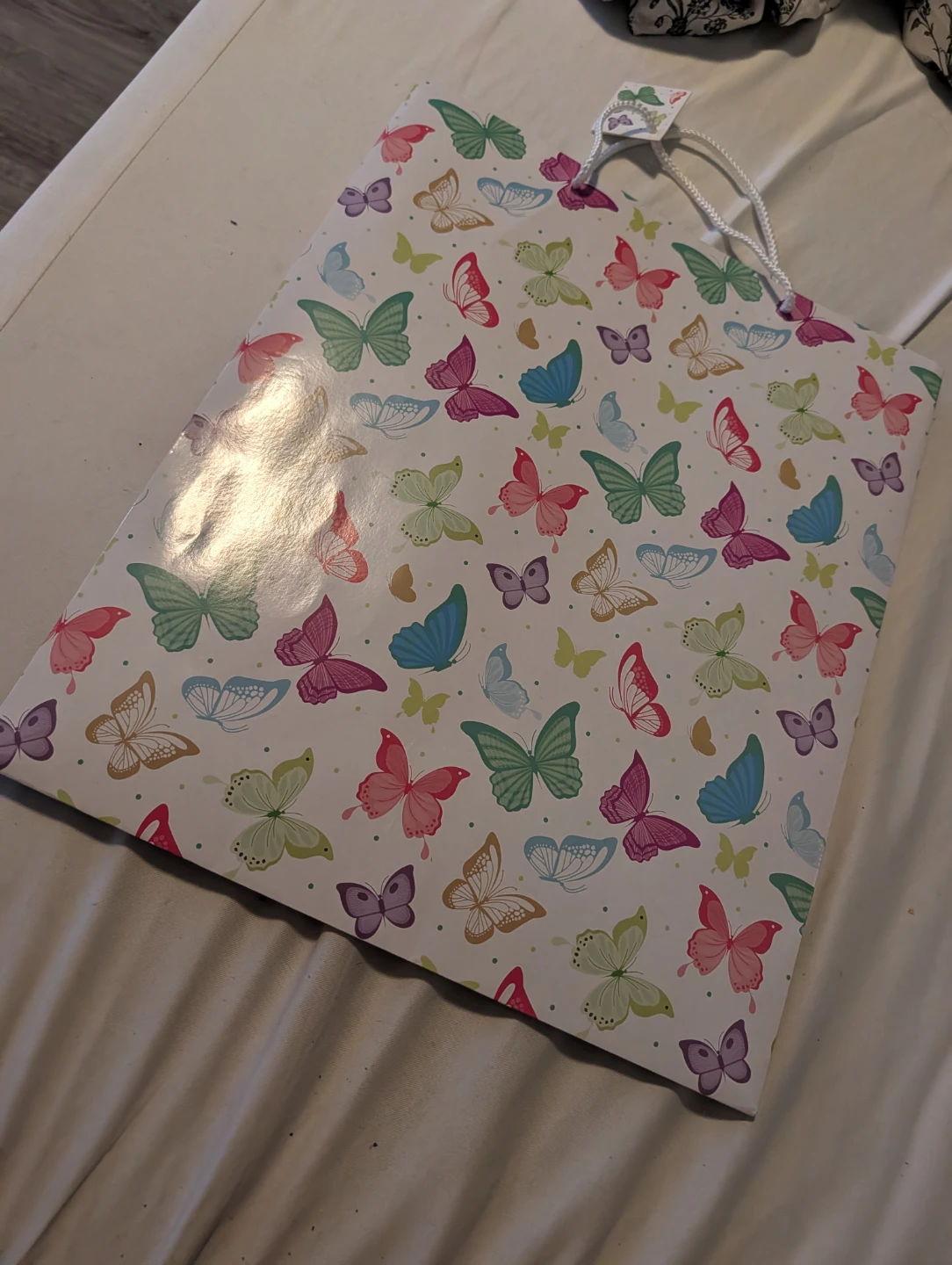 Butterfly Print Large Gift Bag