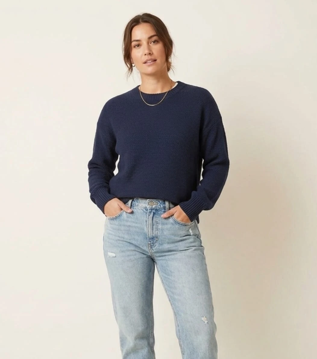 Matt & Nat Navy Blue Knit Sweater