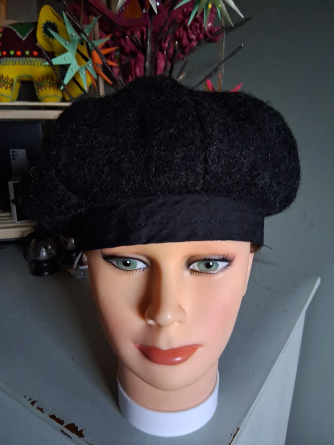 Black Wool Beret