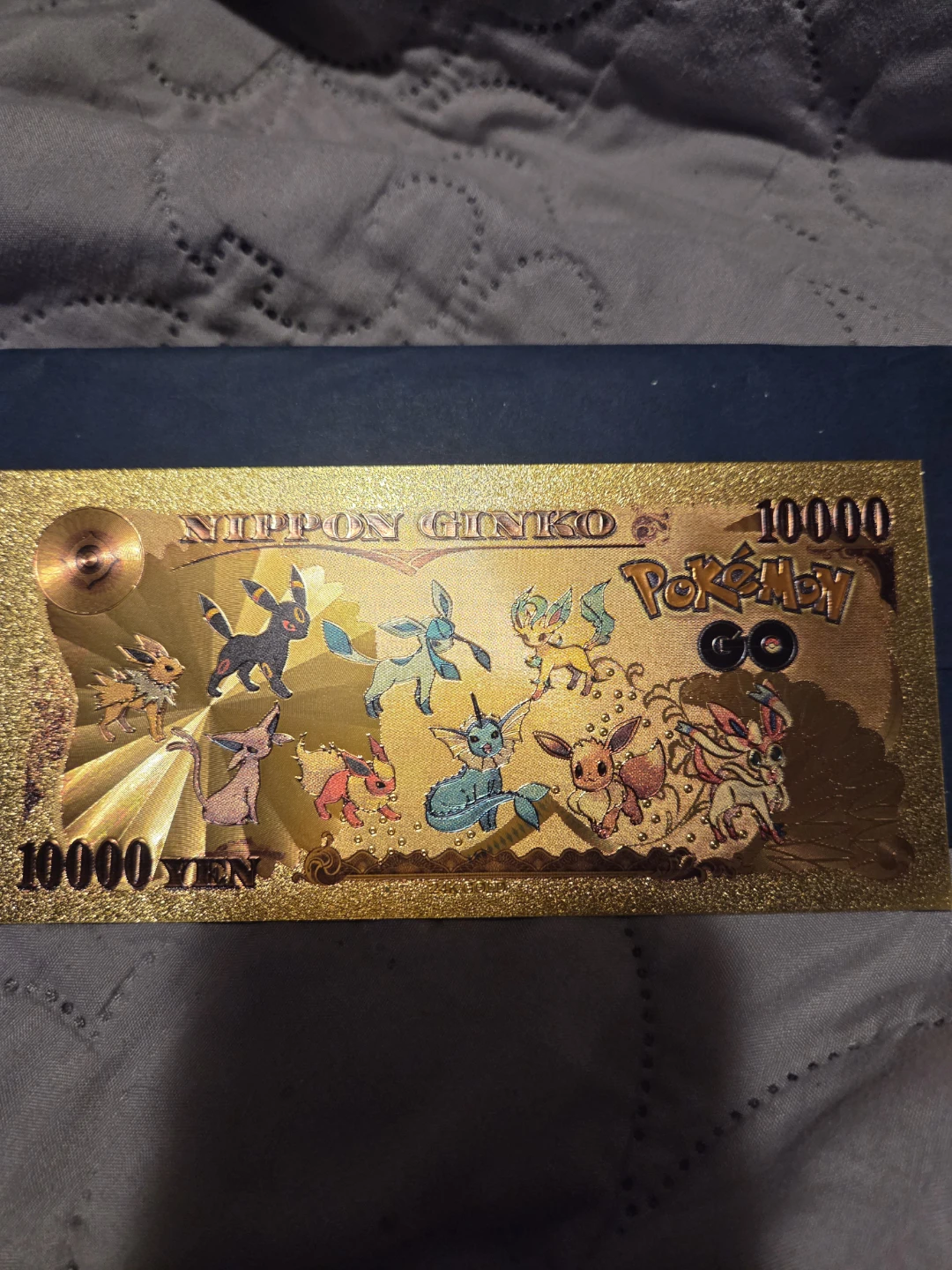 Set of 3 collectible gold-plated Pokémon banknote-style cards - photo 5