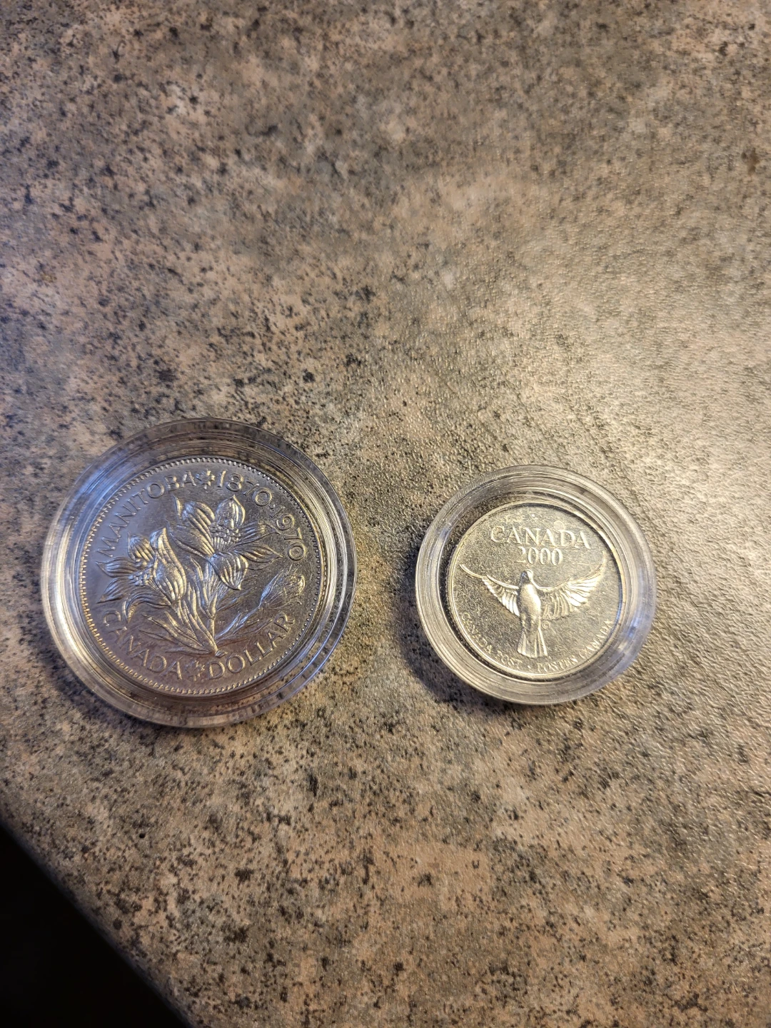 1970 Manitoba Dollar and 2000 Canada Post Coin
