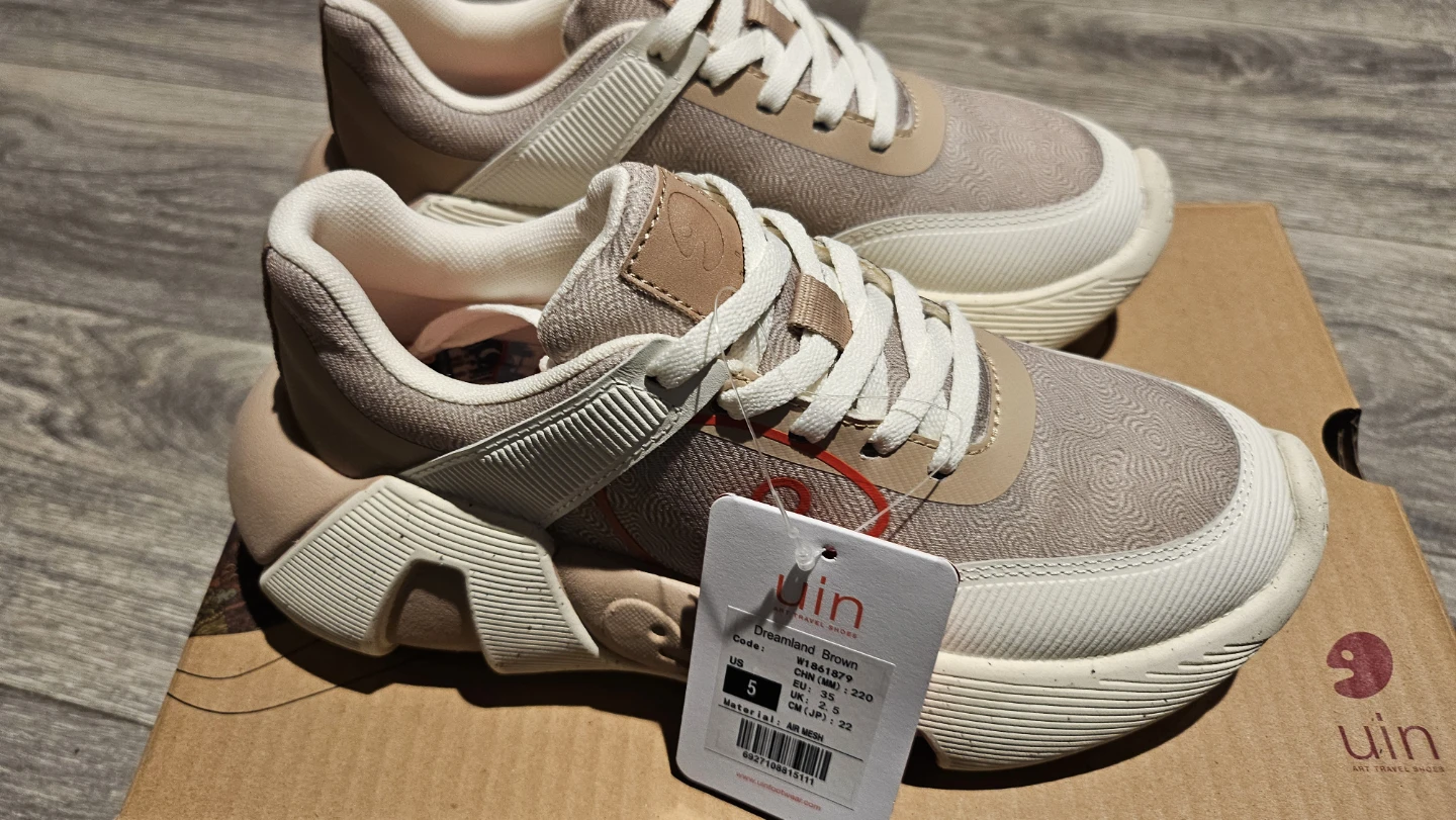 Uin Dreamland Brown Air Mesh Sneakers Size 5 - photo 3
