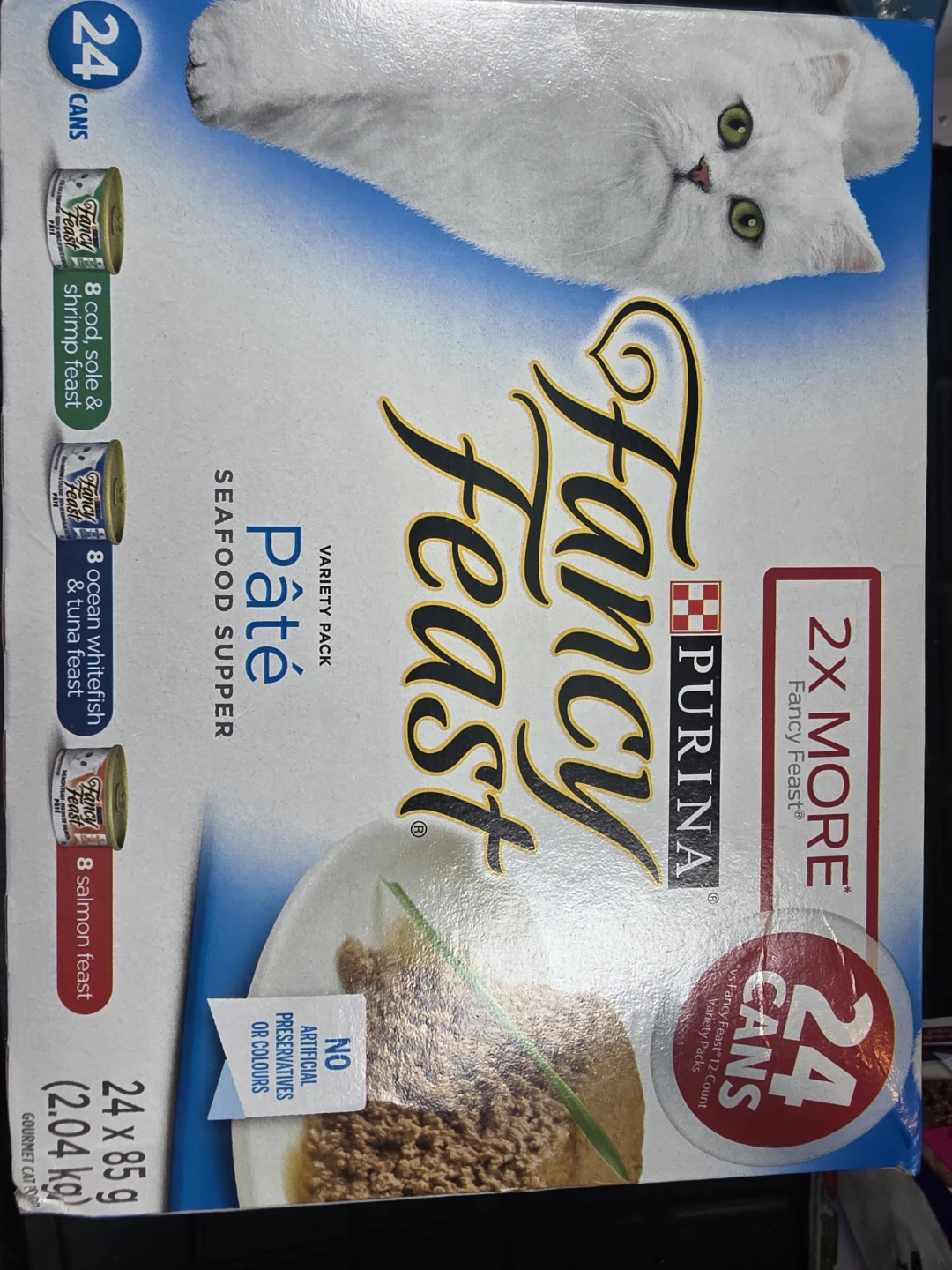 Purina Fancy Feast Pate Seafood Variety Pack 24 Cans