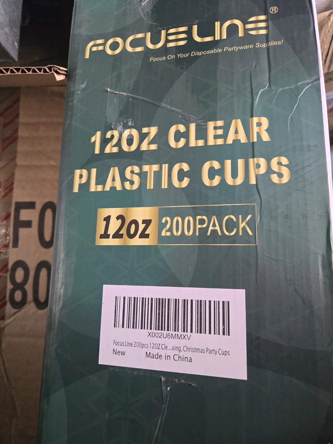 FOCUSLINE 12oz Clear Plastic Cups 200 Pack - photo 4