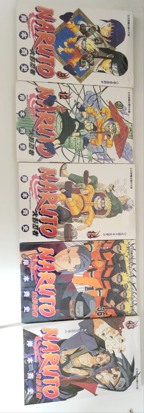 Naruto Manga Volumes 9, 12, 14, 36, 43