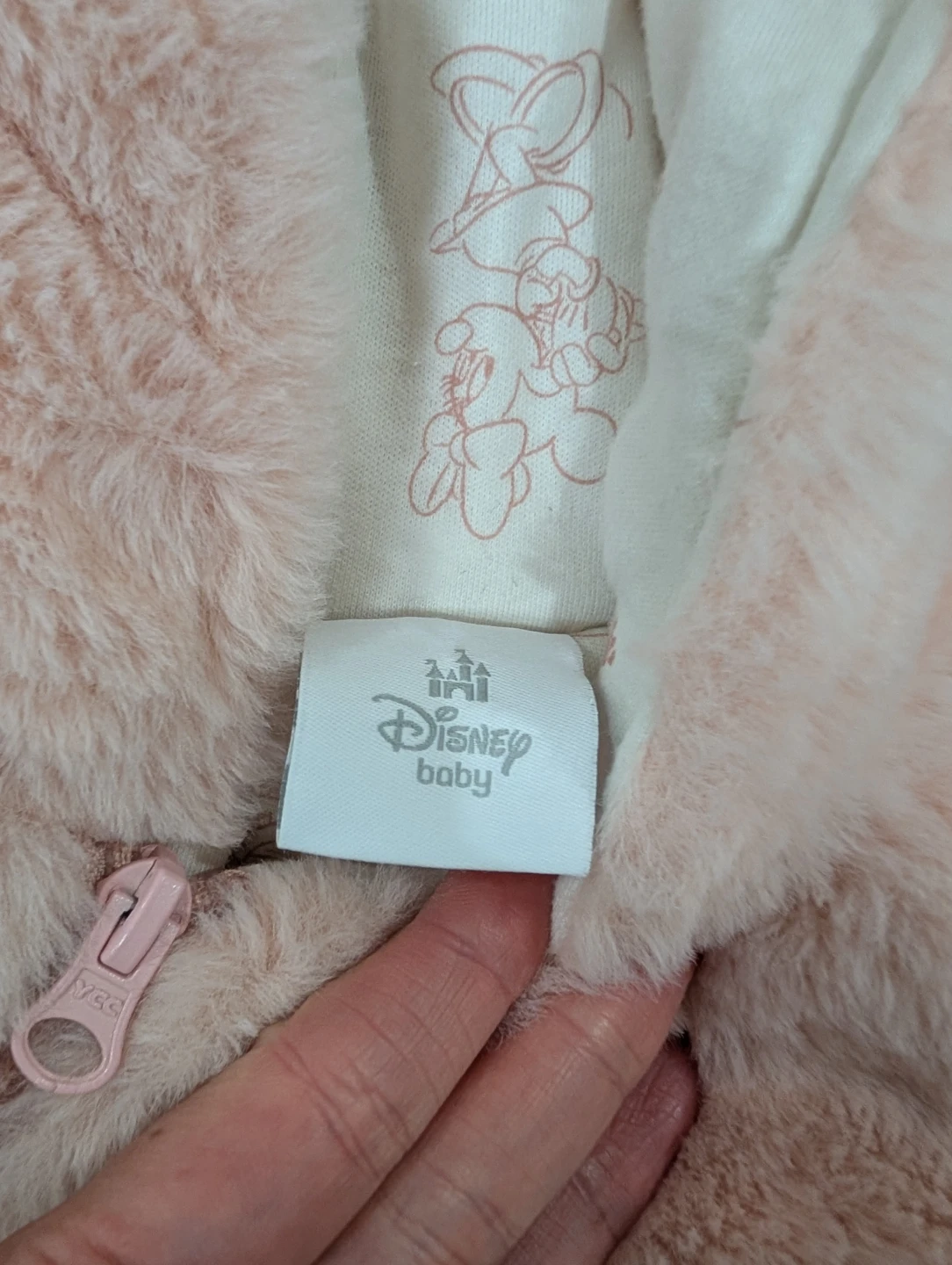 Disney Baby Minnie Mouse Faux Fur Bunting Suit 0-3M - photo 2