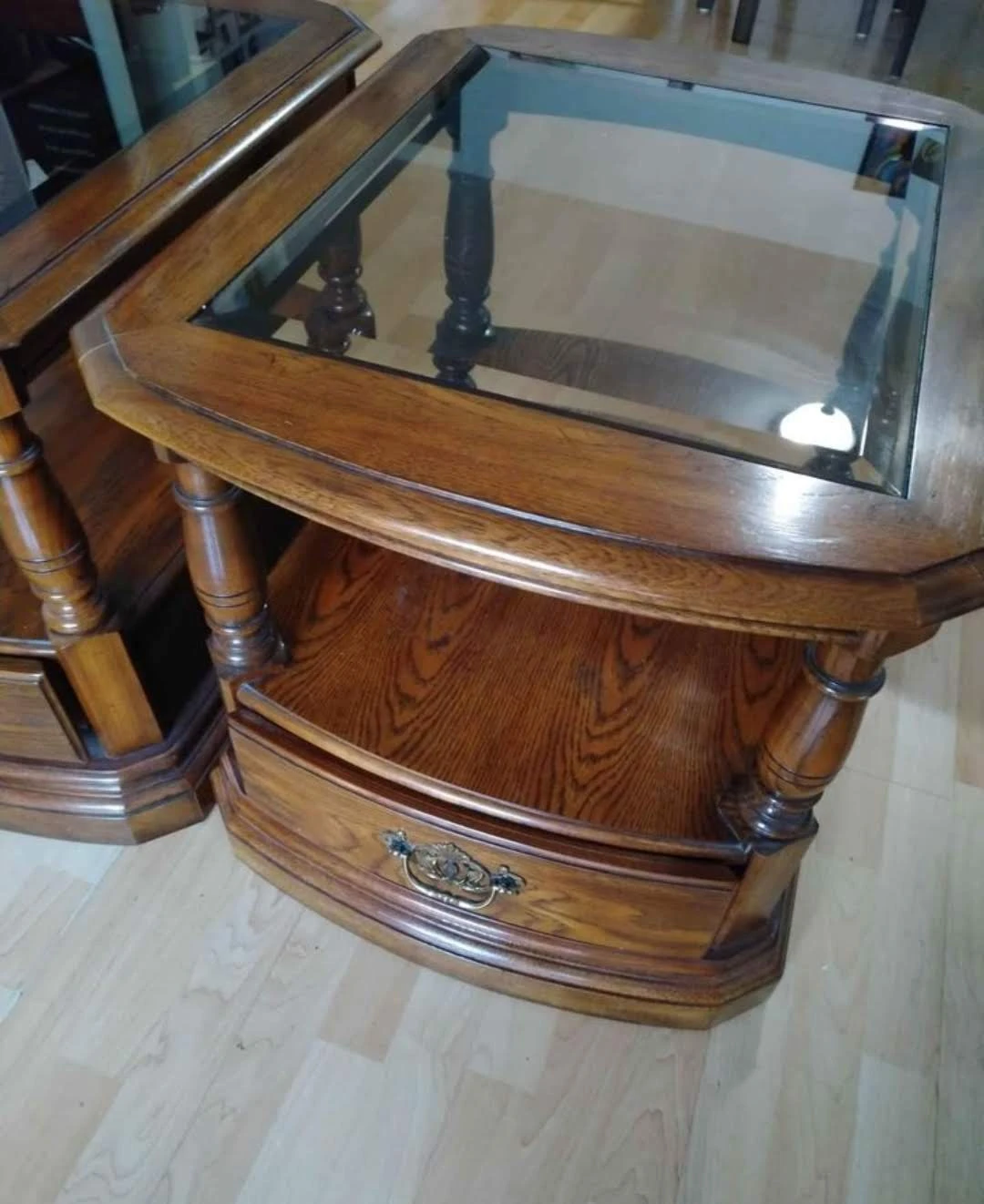 Pair of vintage Sklar Peppler end/side tables - photo 3