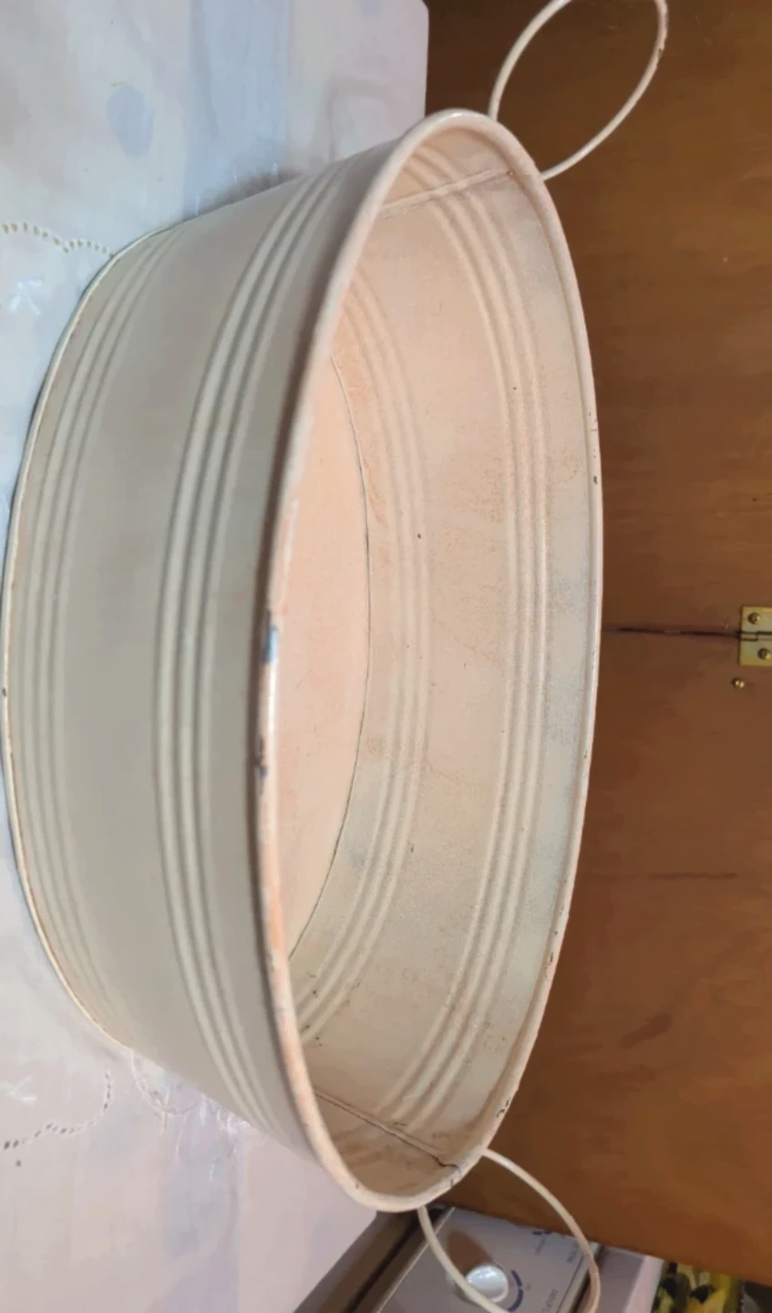 Vintage Style Oval Metal Tub - photo 2