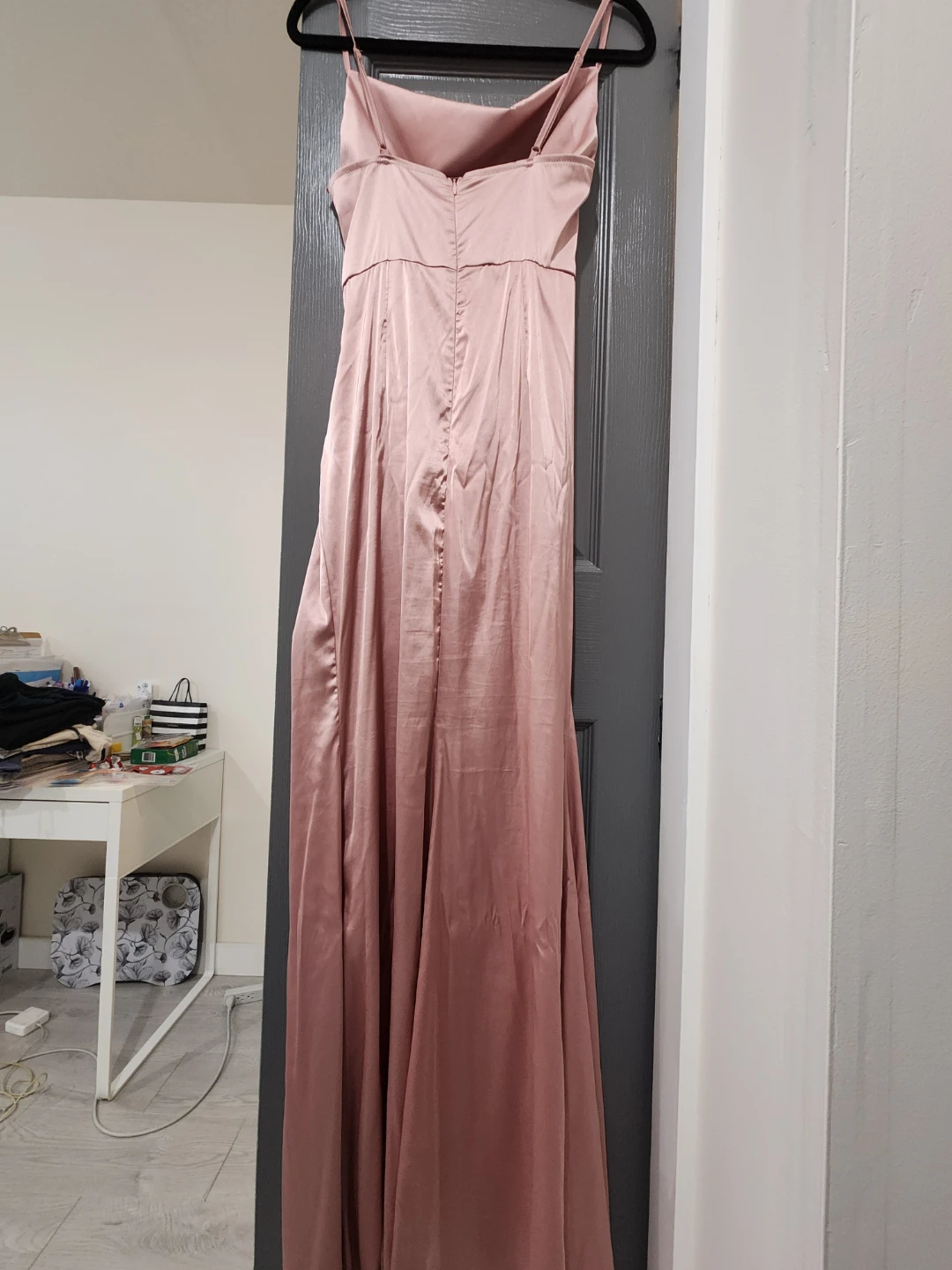 Pink Satin Maxi Dress - photo 3