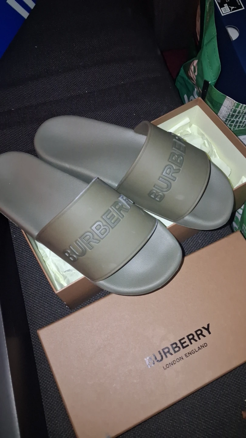 Burberry Slider Dark Fern Green Size 43