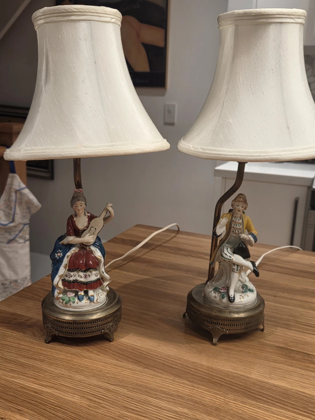 Vintage Porcelain Figural Table Lamps