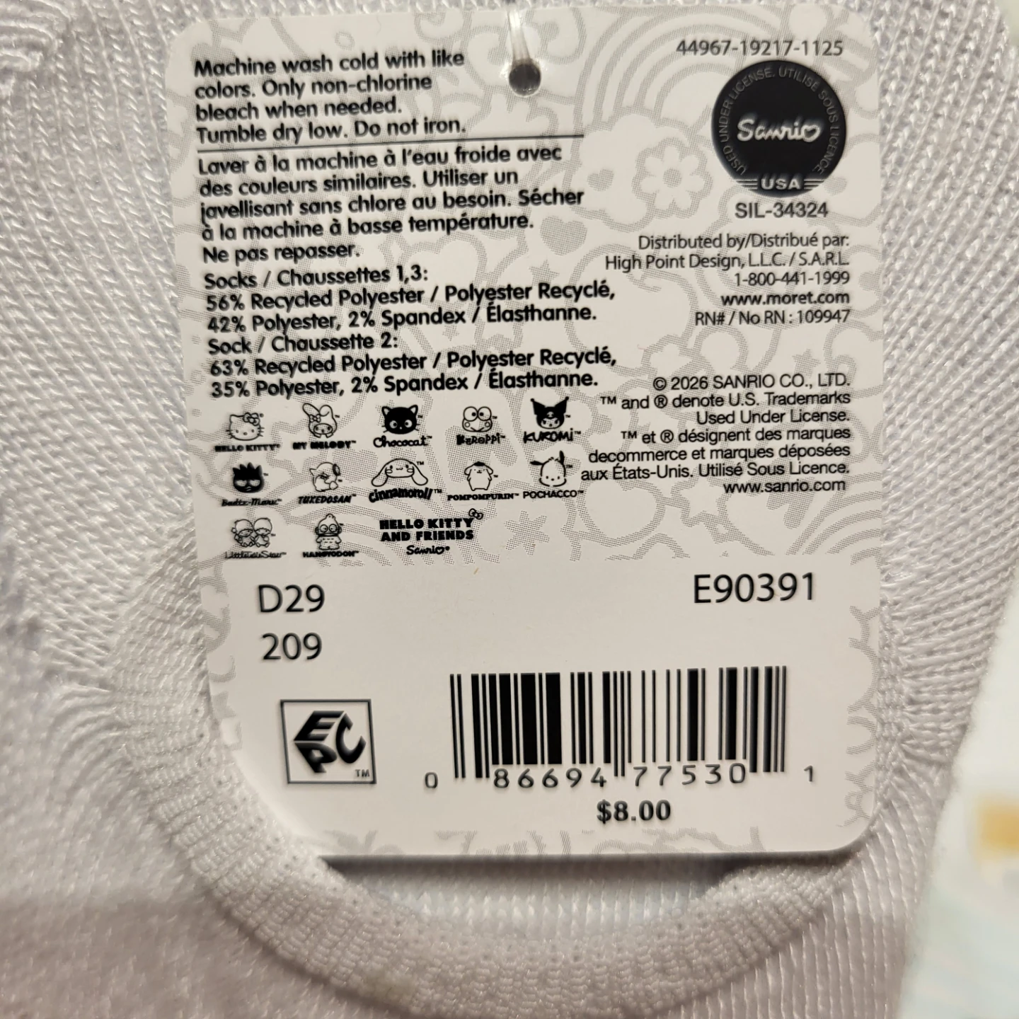 Disney Stitch and Sanrio Hello Kitty Socks sets - photo 4