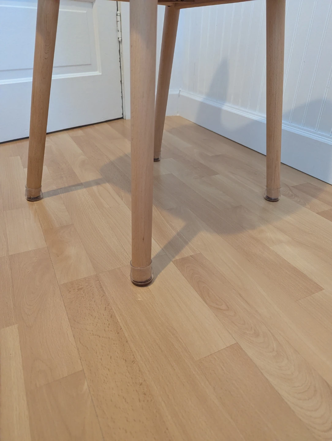 1 Modern White Dining Chair with Light Wooden Legs - photo 4
