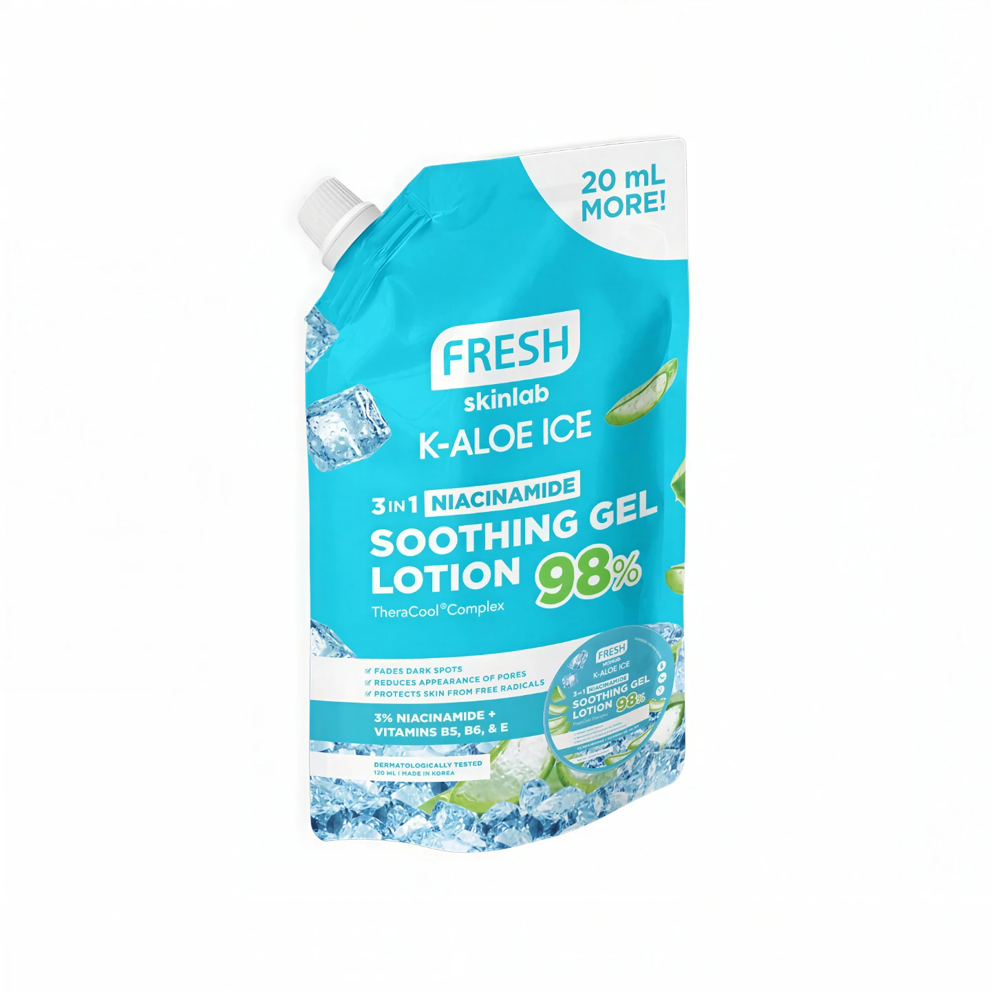 FRESH with BT21 Jeju Aloe Ice Soothing Gel Lotion 120mL - photo 3