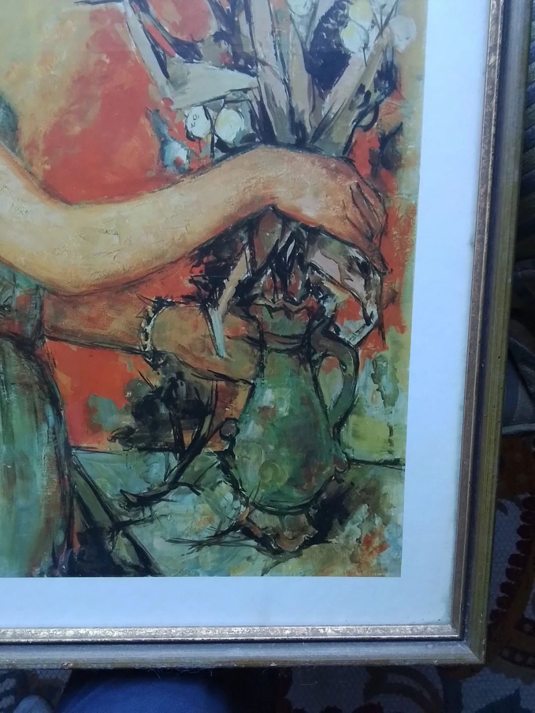 Jefriin Framed Painting of Woman with Flowers - photo 5