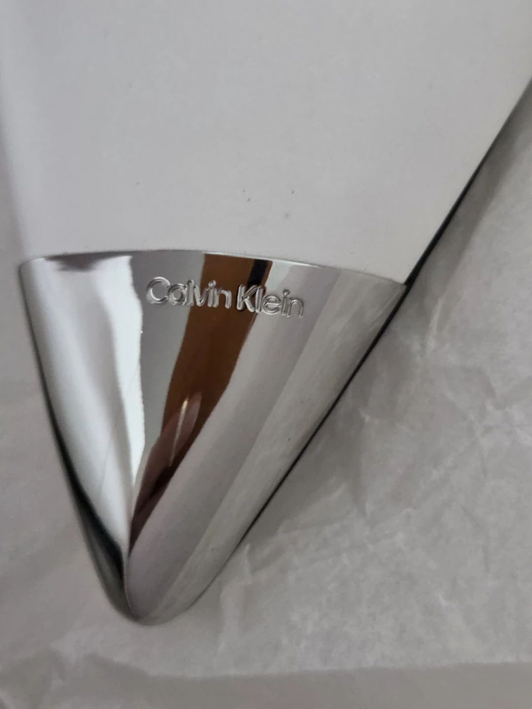 Calvin Klein Ravie White Pointed Steel Toe Boots in a Ladies 8½ - photo 3