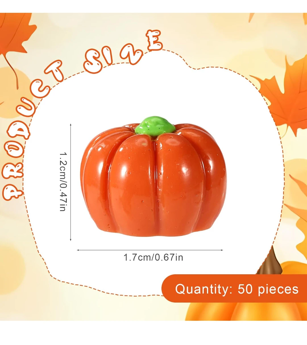 50pcs Sinbana Mini Resin Pumpkins - photo 2
