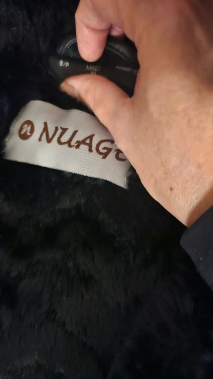 Nuage faux leather hooded coat