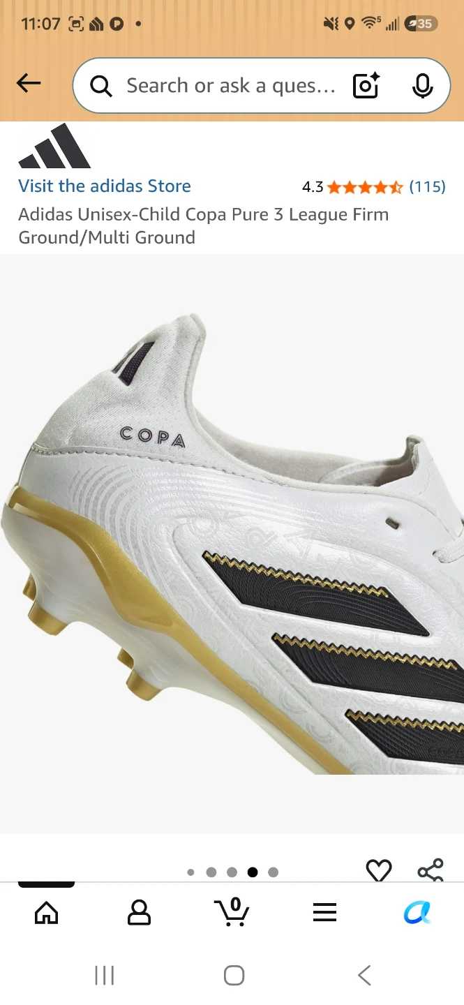 Adidas Copa Pure 3 League Soccer Cleats Size 11.5K - photo 3