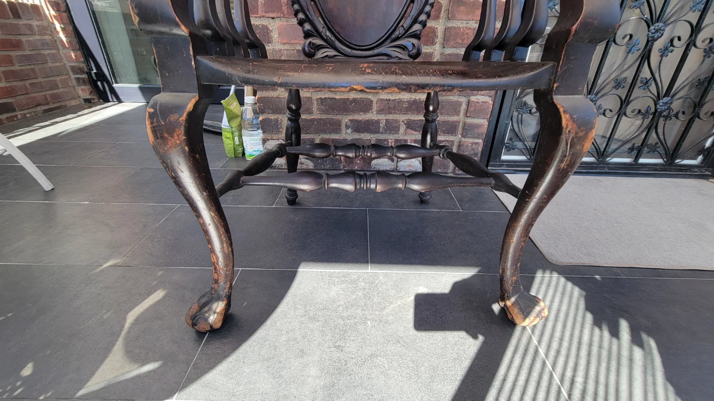 Vintage Carved Wooden Armchair - photo 2