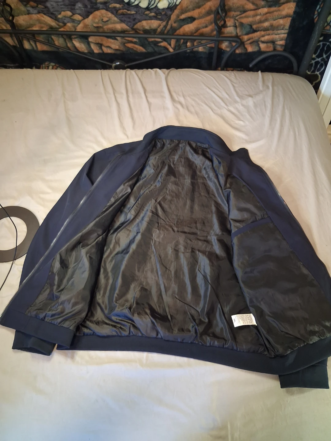 Navy Blue Bomber Jacket Size XXL For Sale - photo 5