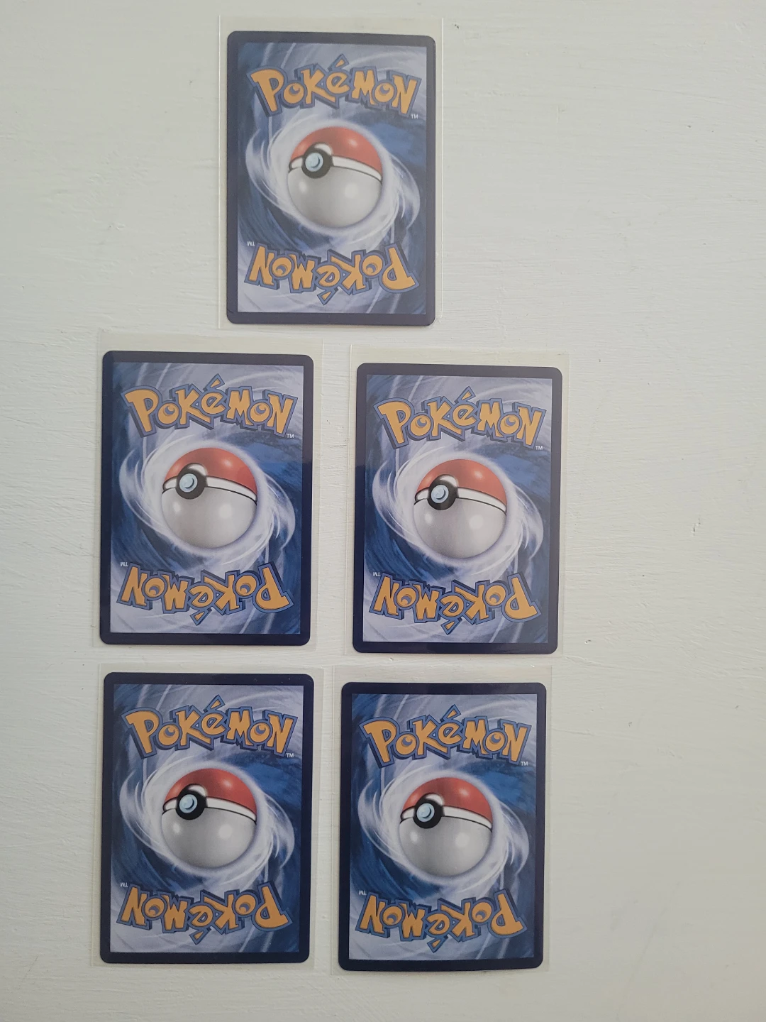Set of 5 Chinese Reverse Holo Pokemon Trading Cards - photo 2