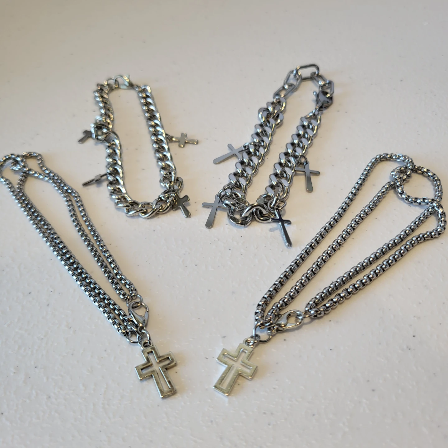 Men's Assorted Stainless Steel Chain Bracelets and Necklaces - photo 5