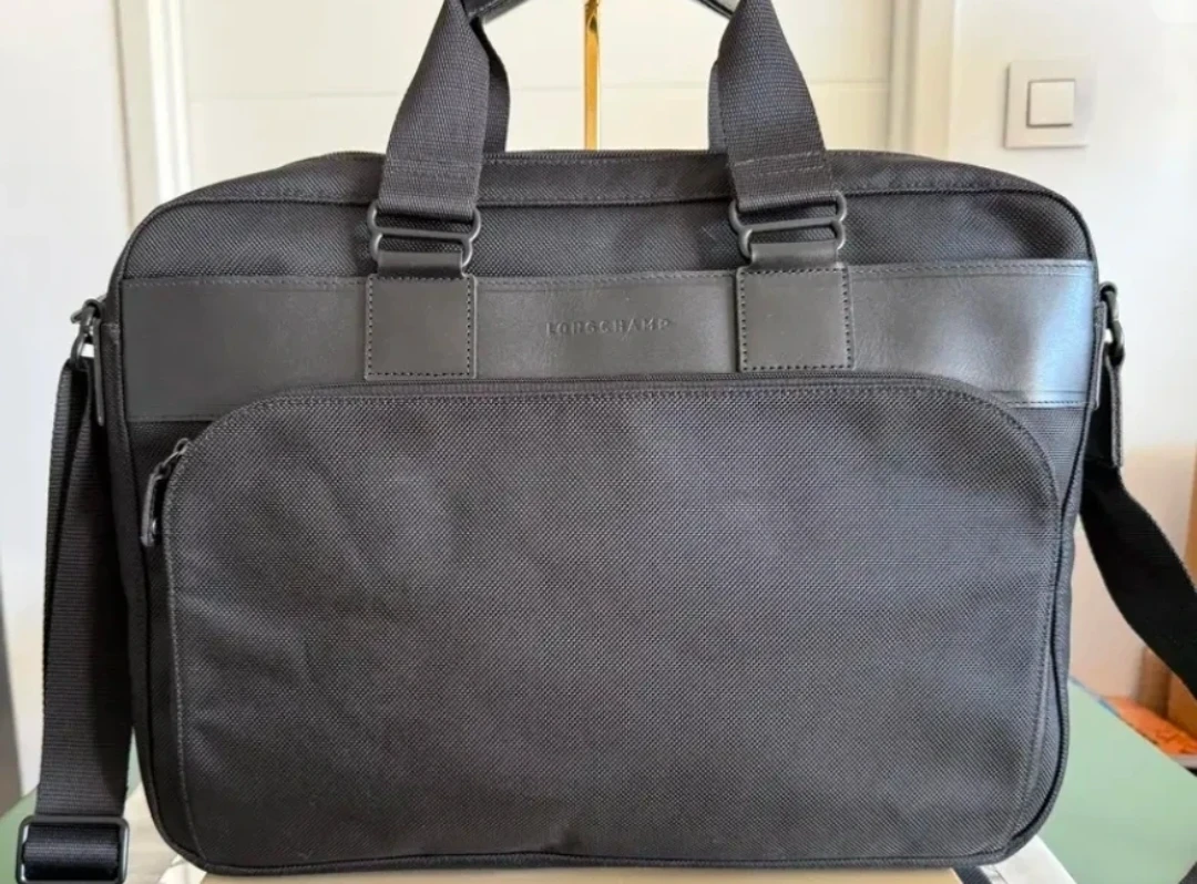 Longchamp Briefcase nylon and leather excellent condition - photo 3