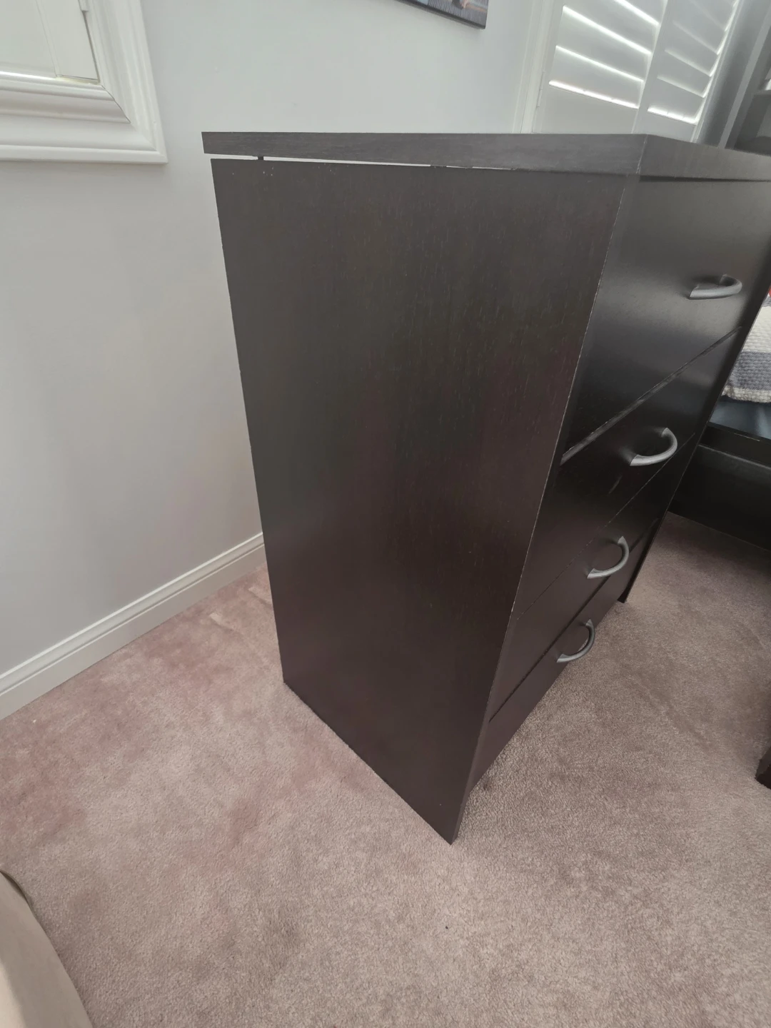 Dark Brown 4-Drawer Dresser - photo 3