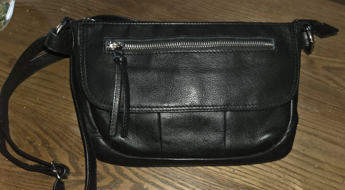 Vintage Great American Leatherworks Black Crossbody Bag