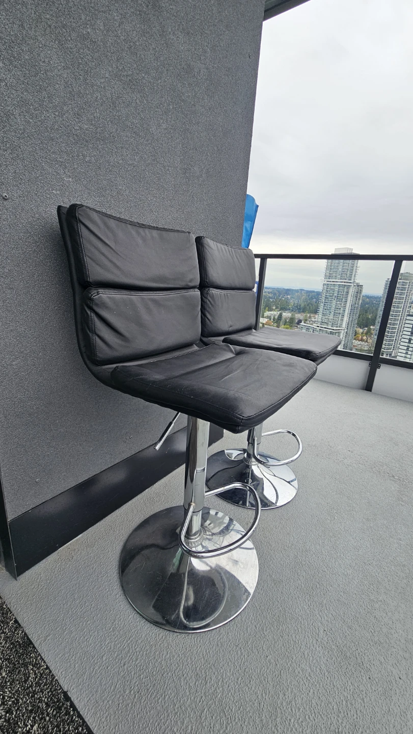 Two Black Bar Stools - photo 2