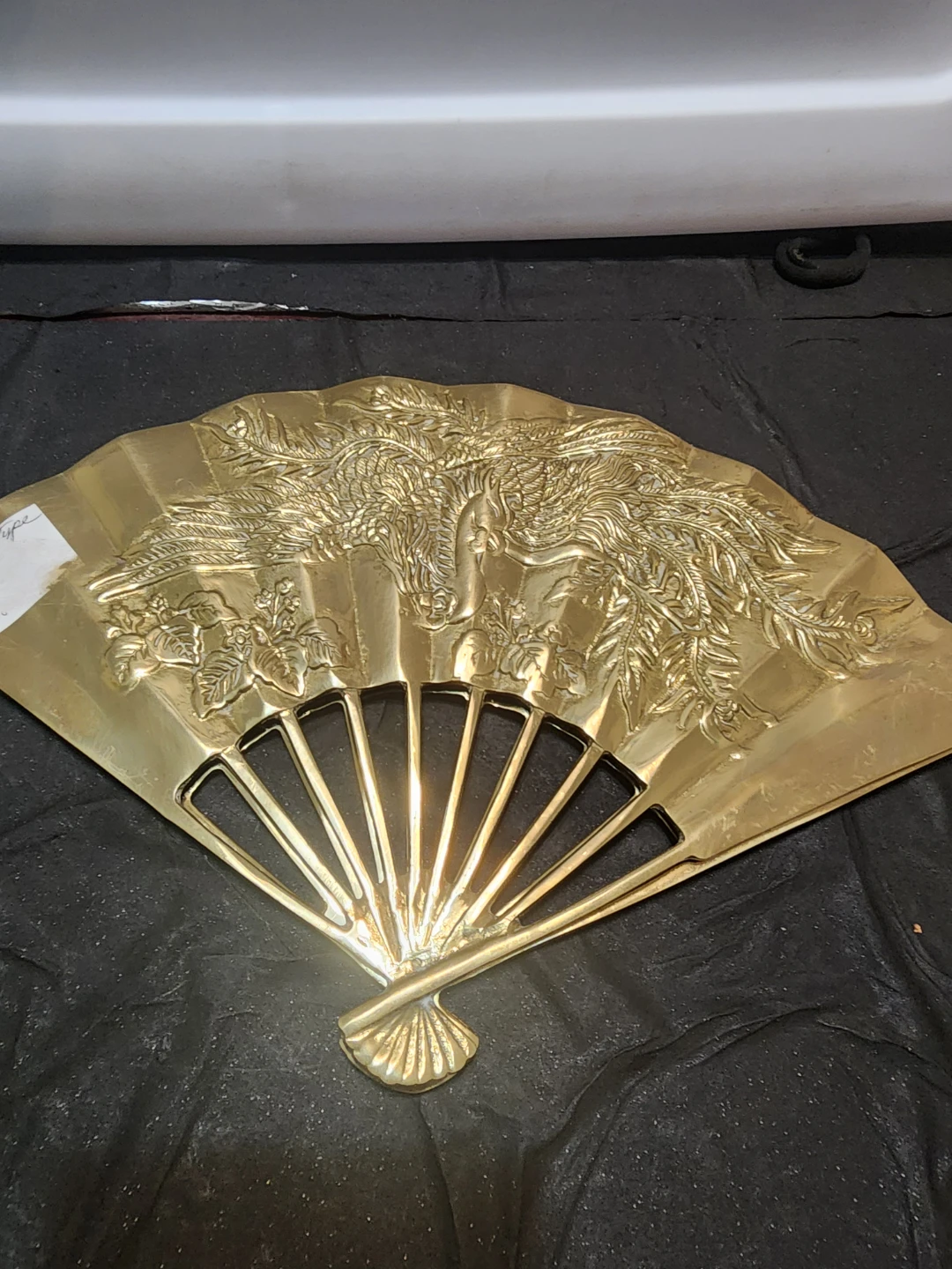 Vintage Brass Fan Wall Decor - photo 2