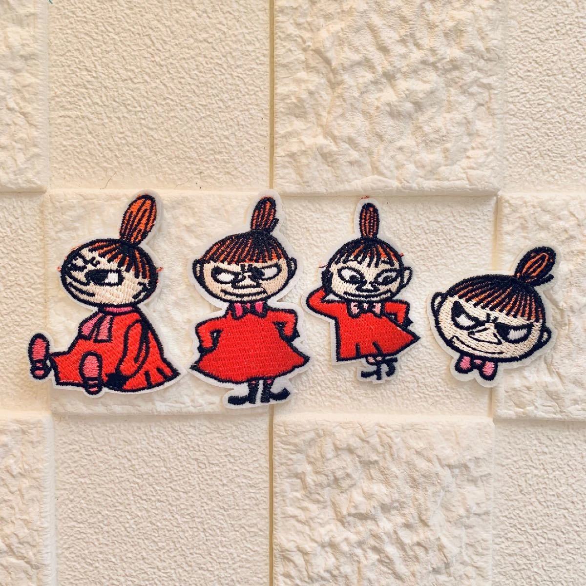 Set of 4 Little My Embroidered Patches new iron on