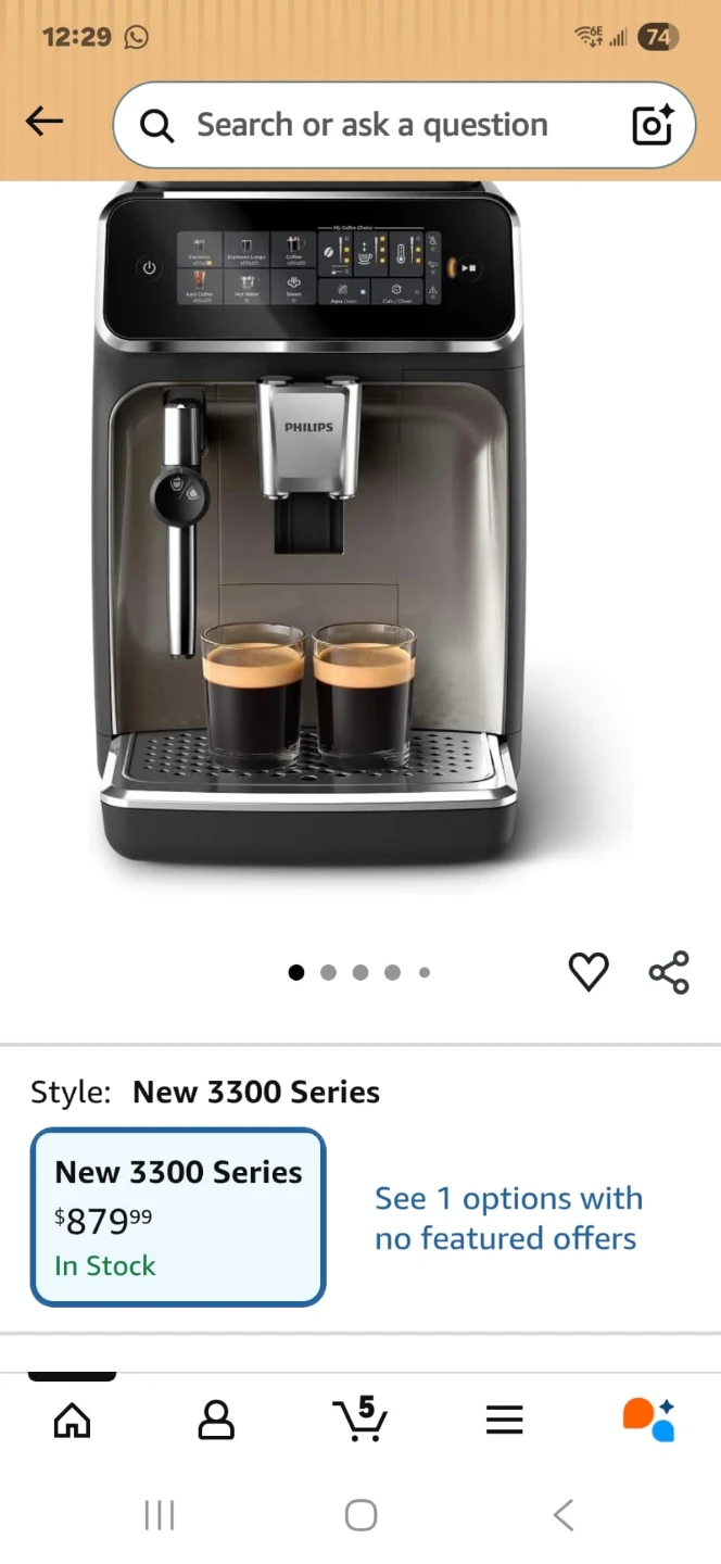 Philips 3300 Series LatteGo Espresso Machine – Open Box, Unused - photo 2
