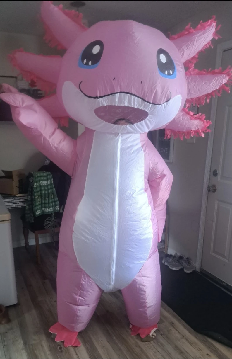 Pink Axolotl Inflatable Costume - photo 2