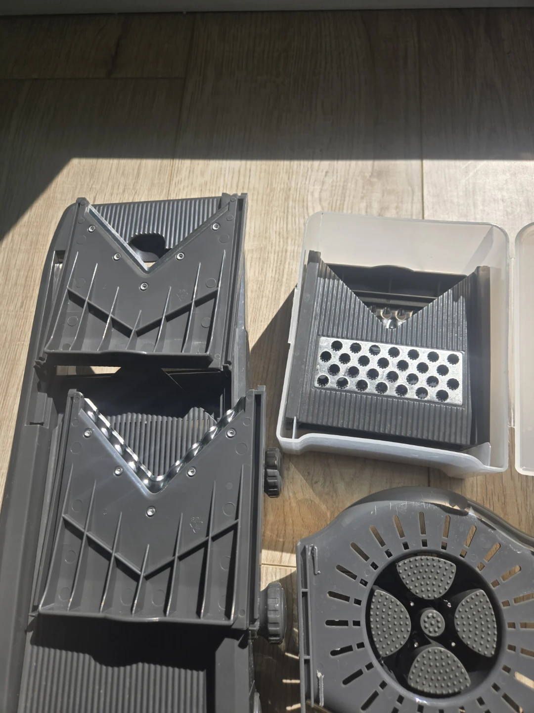 Grey V-Blade Mandoline Slicer