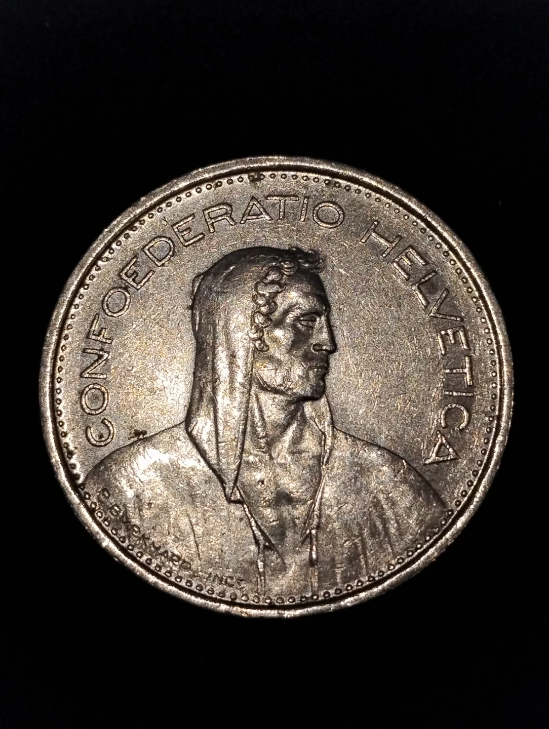 1975 Swiss 5 Franc Coin